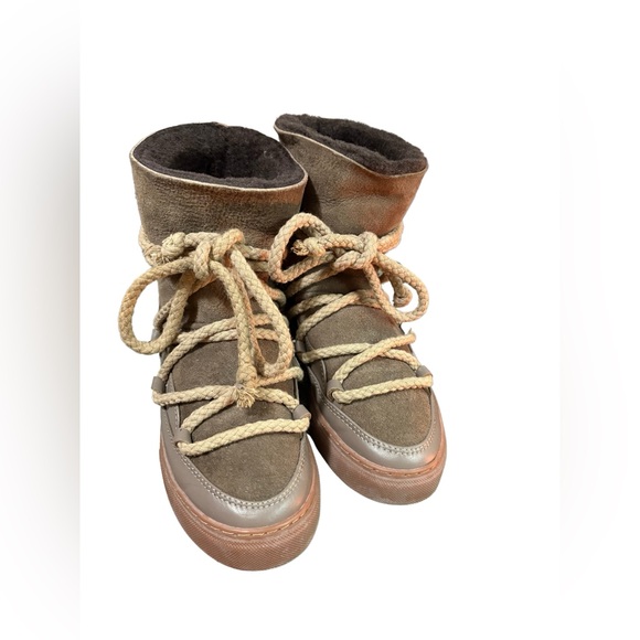 INUIKII Classic Platform Winter Boots Women Taupe Pantone Mocha Mousse Color - Picture 8 of 10